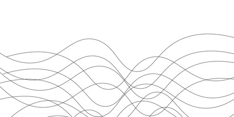 Abstract curved black long lines on white eps 10