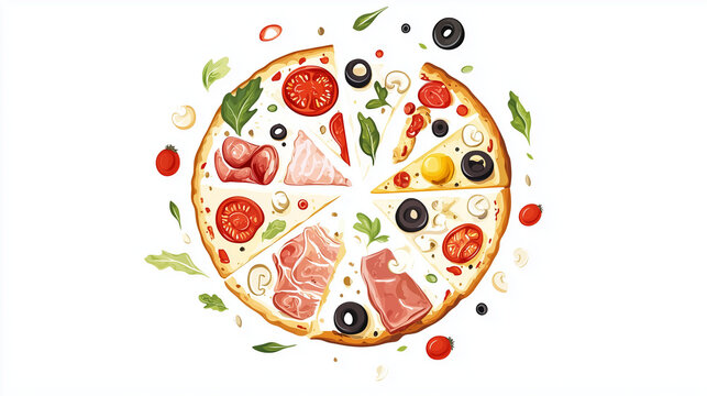 vector illustration of an abstract background with tomato