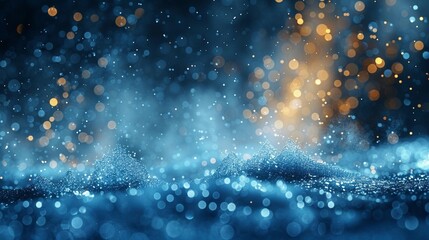 Obraz premium 輝く粒子が雨のように降るアート21