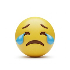 Fototapeta premium An emoji with big tears.