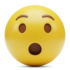 Fototapeta premium An emoji with slight surprise.