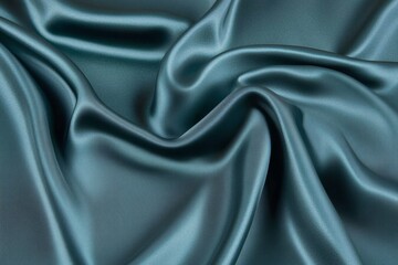 Obraz premium Teal silk fabric drapes, studio backdrop, elegant texture, design