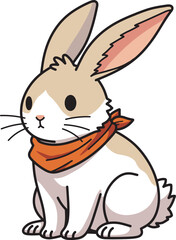 Cute rabbit cartoon design art illustration