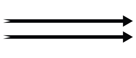 long arrow vector icon. double side left and right  straight Horizontal long arrow icon. flat style long arrow vector illustration.