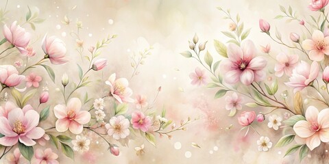 Obraz premium Elegant Pastel Floral Arrangement Delicate Blooms and Soft Hues on a Gentle Background