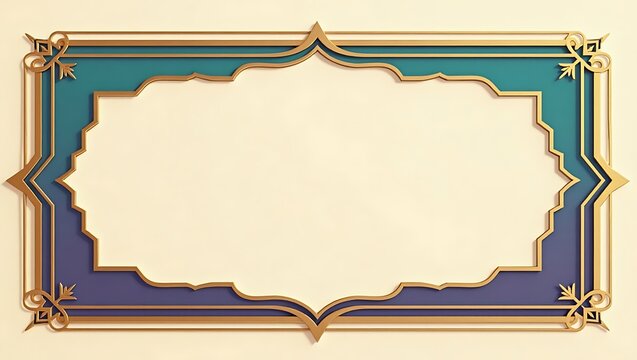 Illustration of ornate geometric frame - luxury and refinement - social media template