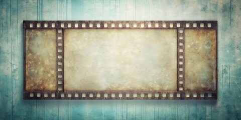 Vintage Film Strip Frame Grunge Texture and Blank Space for Memorable Moments