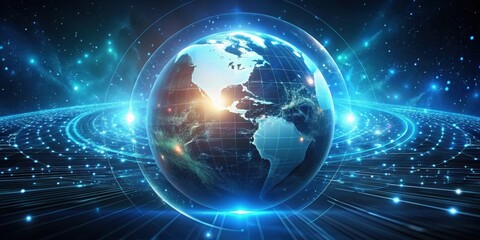 Global Network Connections A Futuristic Vision of Worldwide Interconnectivity and Data Flow