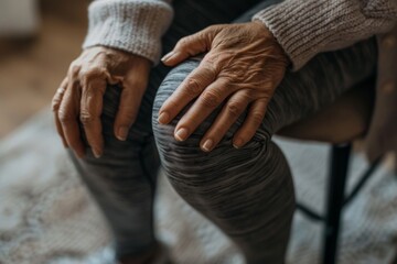 Healthcare angle knee pain captured in detail