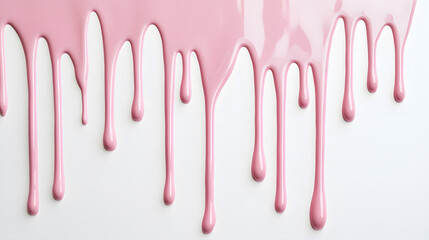 Abstract pink paint dripping from the top, creating a modern and fluid art background