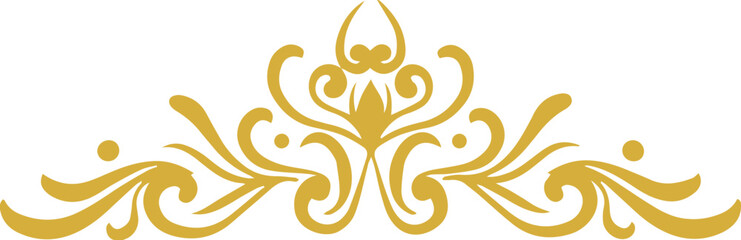 Golden vintage decorative border victorian illustration