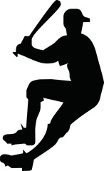 baseball player calling shoot with a white background