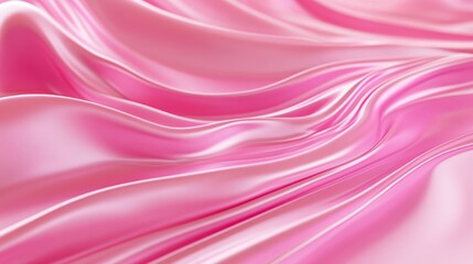 Fototapeta premium Smooth Pink Satin Fabric Gently Draped for Elegant Background