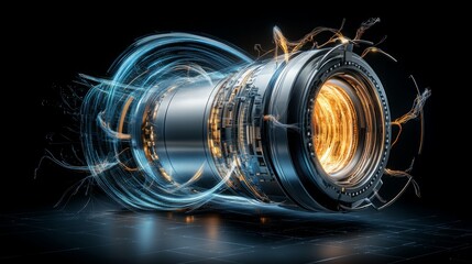 Abstract photography, Tokamak plasma, diffuse light
