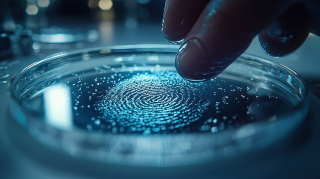 Fingerprint scan lab research science - Powered by Adobe
