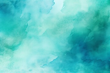 Fototapeta premium Aquamarine background. Abstract aquamarine watercolor background