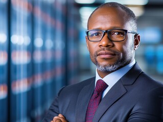 Professional Corporate Leader Demonstrating Efficiency and Confidence