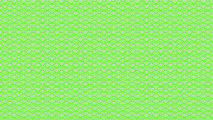 青海波　緑　green　水　波　和柄　テキスタイル