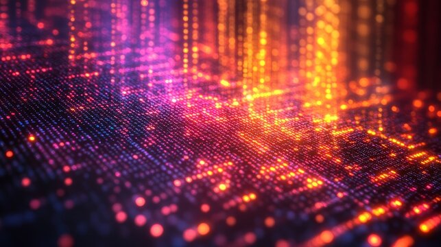 Abstract Colorful Programming Code Background for Digital Design