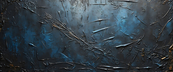 metal grunge blue background