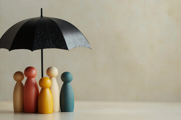 Picture symbolise of family protection 