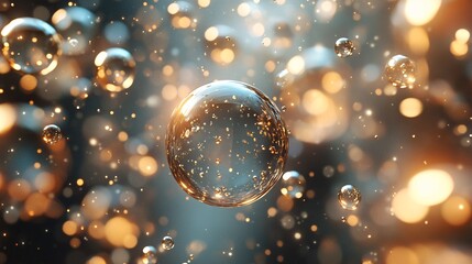 Captivating bubbles dancing in sunlight nature scene photography magical atmosphere close-up view