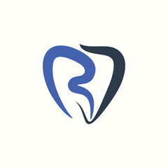 Obraz premium logo design vector abstract template illustration modern symbol simple logo icon dental teeth initials