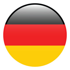 Germany flag. Germany circle flag logo icon computer vector illustration design. 3d flag.