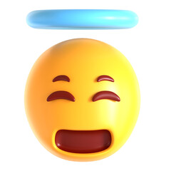 angel face 3d icon illustration