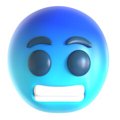 cold face 3d icon illustration
