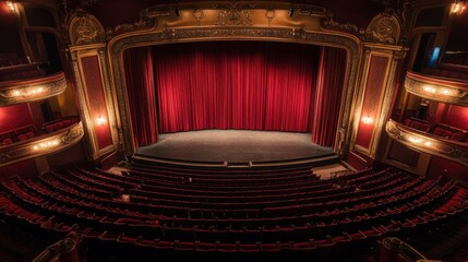 Grand Theatre Stage and Empty Seats