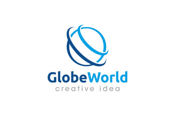 Creative Globe Concept Logo Design Template