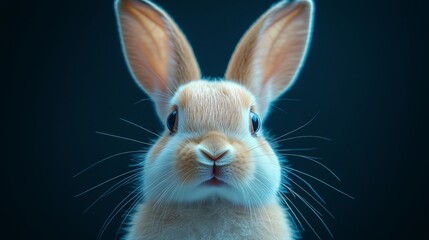 Obraz premium Charming Close-Up of a Cute Rabbit with Sweet Expression