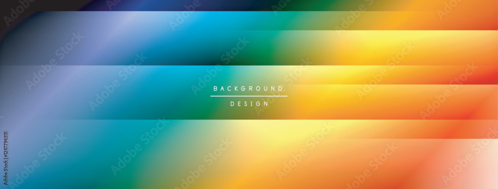 Poster Colorful gradient with lines made of shadow and light. Creative background
