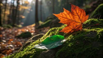 Emerald Green Aero Foil: Nature's Candid Embrace - Stunning Photography