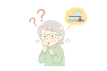 家がどこにあるか分からないシニア女性
