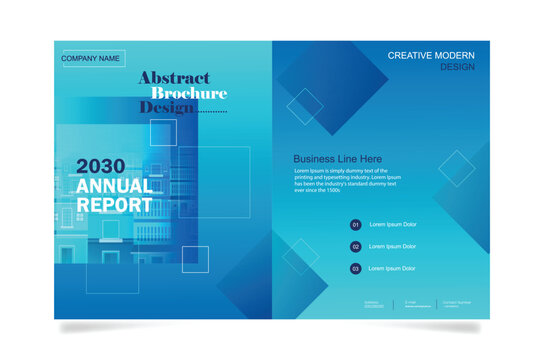 Annual report brochure flyer design template, Leaflet presentation, book cover - Powered by Adobe