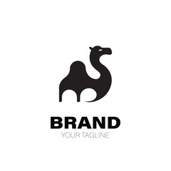 Camel Logo. Camel Logo Design. Camel Logo Brand. Camel Logo Vector Design Isolated on White Background