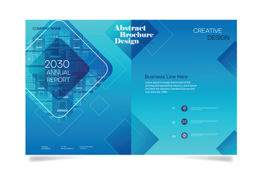 Blue Flyer design. Cover Background Design. Corporate Template for Business Annual Report