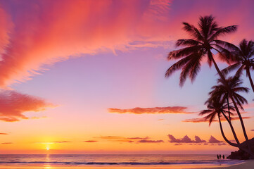夕焼けのオーシャンビーチ