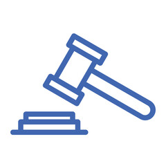prosecutors gavel color icon