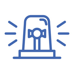 police siren color icon