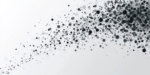 Fototapeta premium Abstract Black and White Splash of Circular Dots on Light Background