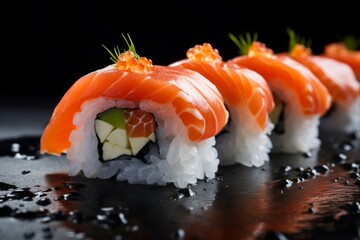 Close up of urumaki sushi