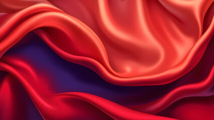 Obraz premium Illustrate a luxurious flowing silk fabric with smooth, elegant waves that cascade like a gentle waterfall