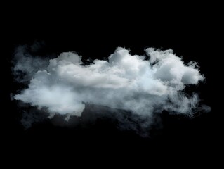 Dramatic Smoke Effect on Black Background with Minimalist Silhouette Shapes