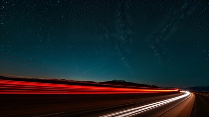 Long exposure photography, warm terracotta and cool teal tones.