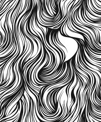 Fototapeta premium Elegant Abstract Black and White Flowing Lines Background Design