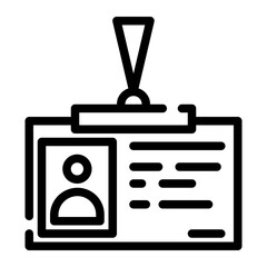 ID card cut line icon