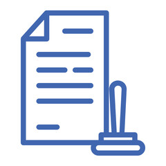 Obraz premium court letter color icon